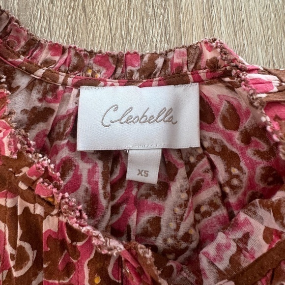 Cleobella Calla Paisley Print Organic Cotton Blouse XS‎ - Picture 4 of 9